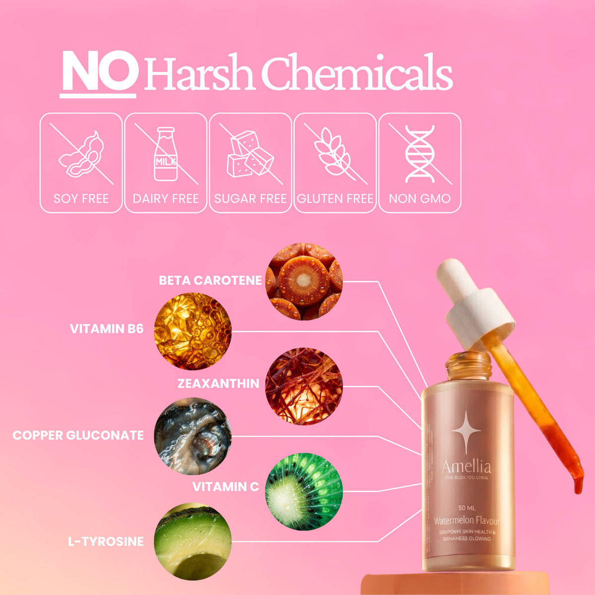 Amellia Tanning Drops | The Glow Your Drink